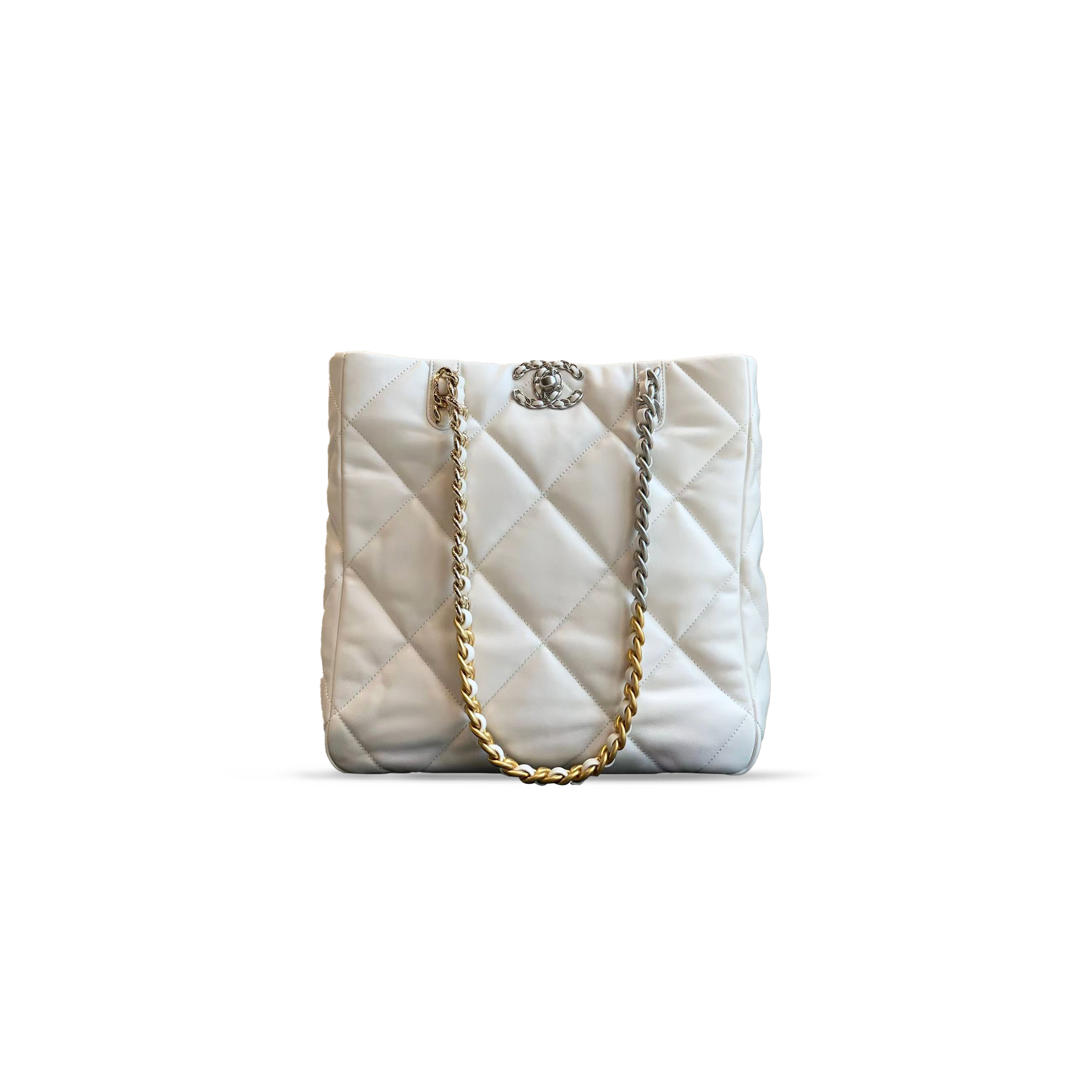 CHANEL 19 SHOPPING BAG QUILTED LEATHER MEDIUM AS3519 (30*30*10cm)